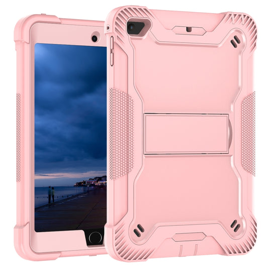 Silicone + PC Shockproof Protective Case with Holder For iPad mini (2019) / mini 4(Rose Gold) by buy2fix