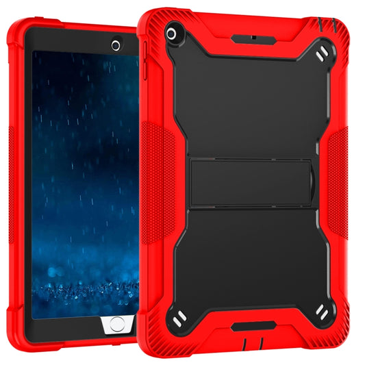 Silicone + PC Shockproof Protective Case with Holder For iPad 9.7 inch (2017/2018)(Red + Black) by buy2fix