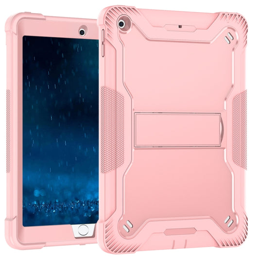 Silicone + PC Shockproof Protective Case with Holder For iPad 9.7 inch (2017/2018)(Rose Gold) by buy2fix