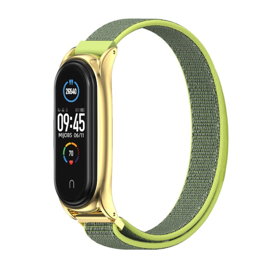 For Xiaomi Mi Band 6 / 5 / 4 / 3 Mijobs Nylon Loop Plus Watch Band Watch Band(Yellow Gold) by MIJOBS