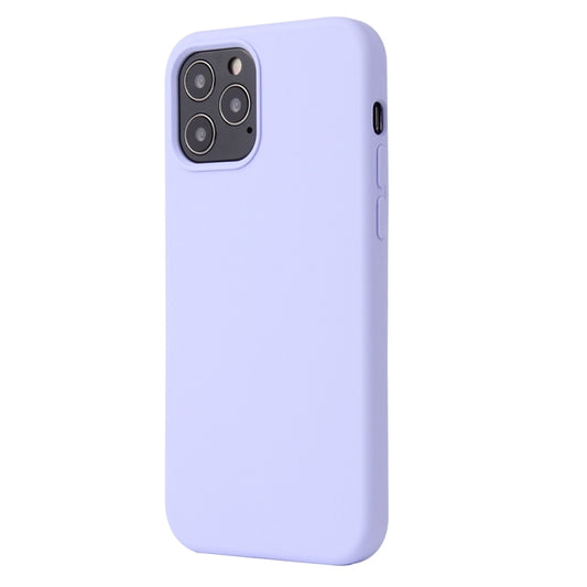 For iPhone 13 Solid Color Liquid Silicone Shockproof Protective Case(Light Purple) by buy2fix