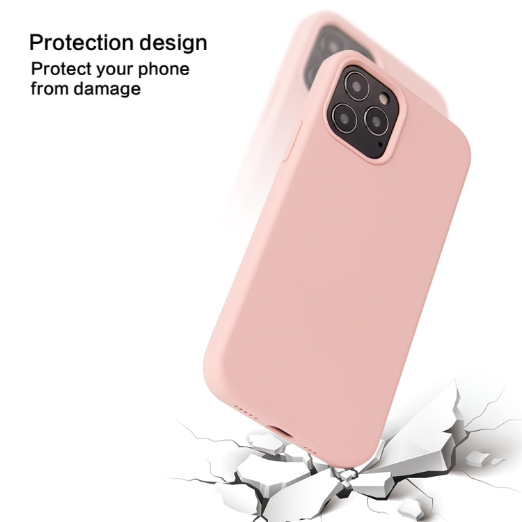 For iPhone 13 Pro Max Solid Color Liquid Silicone Shockproof Protective Case (Black) by buy2fix