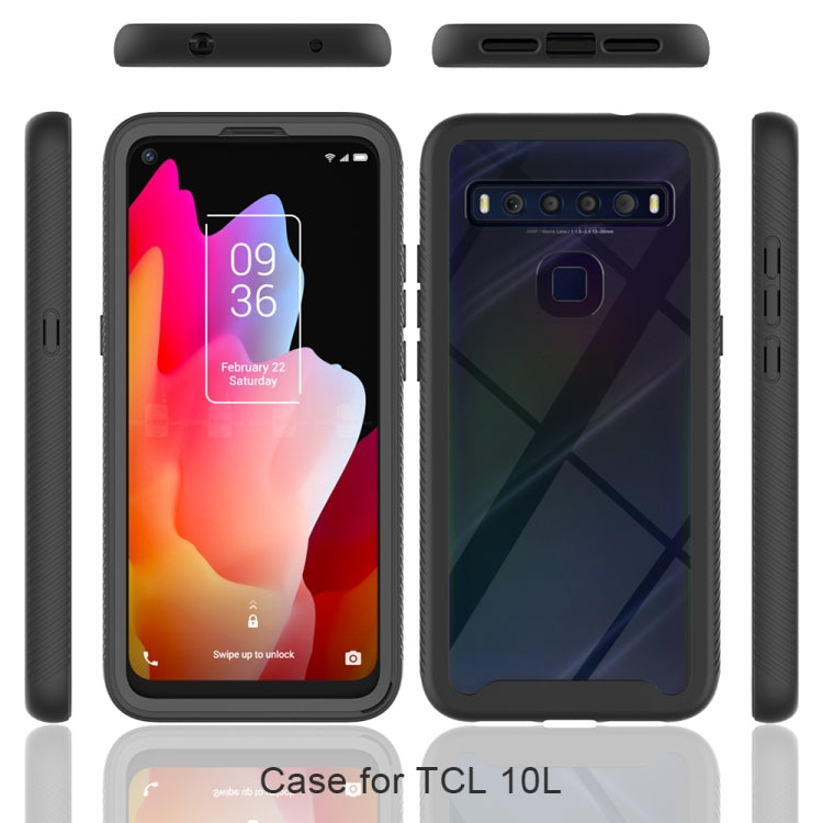 For TCL 10L Starry Sky Solid Color Series Shockproof PC + TPU Case(Light Blue) by buy2fix