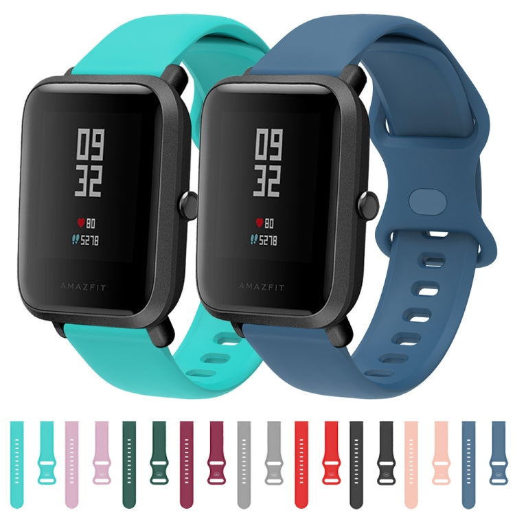 20mm For Amazfit GTS 2e Butterfly Buckle Silicone Watch Band(Grey) by buy2fix