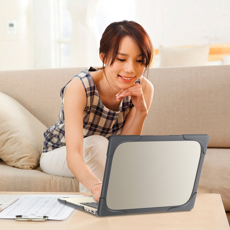 TPU + PC Two-color Anti-fall Laptop Protective Case For Microsoft Surface Laptop 3 / 4 15 inch(Grey) by buy2fix