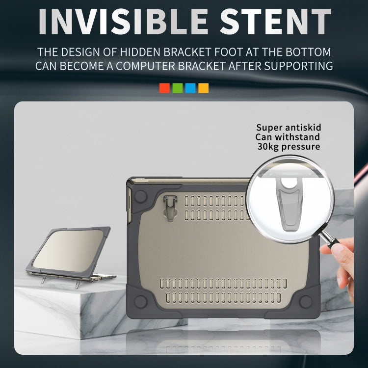 TPU + PC Two-color Anti-fall Laptop Protective Case For Microsoft Surface Go 1 / 2 12.4 1943 / 2013(Grey) by buy2fix