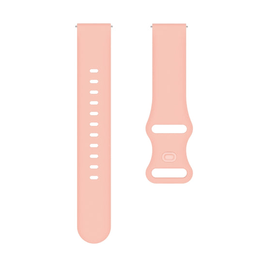 22mm For Apex 46mm / Apex Pro / Ticwatch Pro 3 Universal Inner Back Buckle Perforation Silicone Watch Band(Pink) by buy2fix