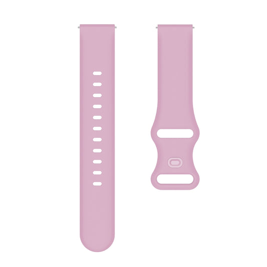 22mm For Apex 46mm / Apex Pro / Ticwatch Pro 3 Universal Inner Back Buckle Perforation Silicone Watch Band(Light Purple) by buy2fix