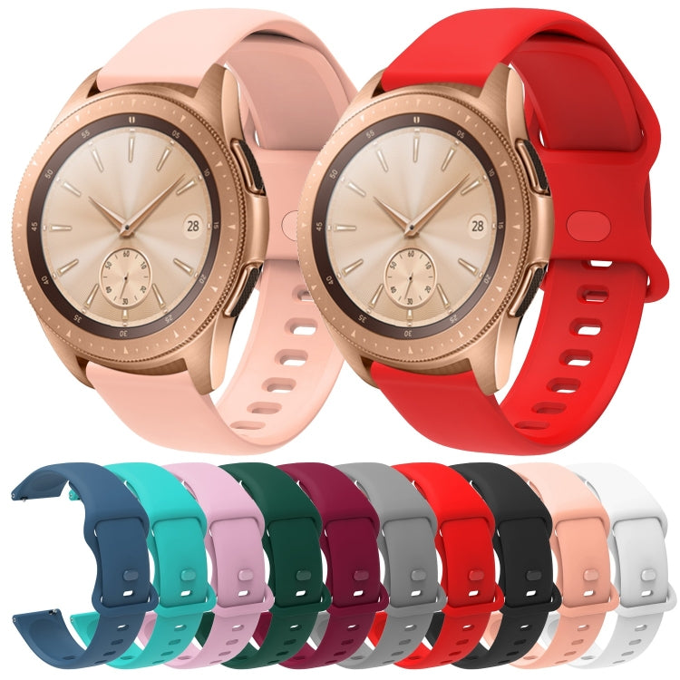 22mm For Apex 46mm / Apex Pro / Ticwatch Pro 3 Universal Inner Back Buckle Perforation Silicone Watch Band(Grey) by buy2fix