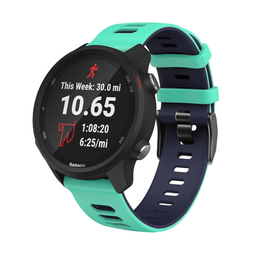 20mm For Garmin Vivoactive 3 / Venu Universal Two-color Silicone Watch Band(Green Blue) by buy2fix