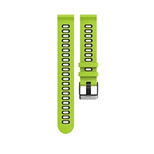 22mm For Garmin Vivoactive 4 / Venu 2 Universal Two-color Silicone Watch Band(Green Black) by buy2fix