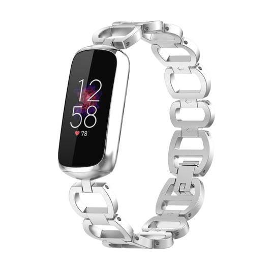 For Fitbit Luxe Special Edition Metal Bracelet Watch Band(Silver) by buy2fix