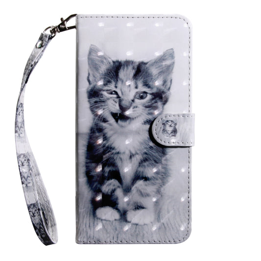 For Motorola Moto G8 Play 3D Painting Pattern Coloured Drawing Horizontal Flip TPU + PU Leather Case with Holder & Card Slots & Wallet(Smile Cat) by buy2fix