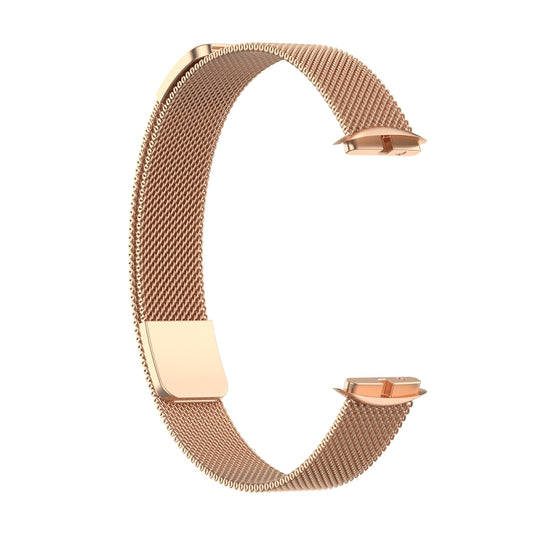 For Fitbit Luxe Special Edition Milanese Metal Magnetic Watch Band(Rose Gold) by buy2fix