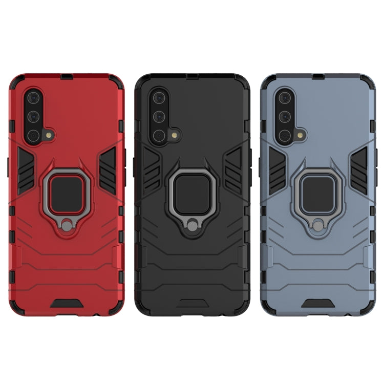 For OnePlus Nord CE 5G PC + TPU Shockproof Protective Case with Magnetic Ring Holder(Red) by buy2fix