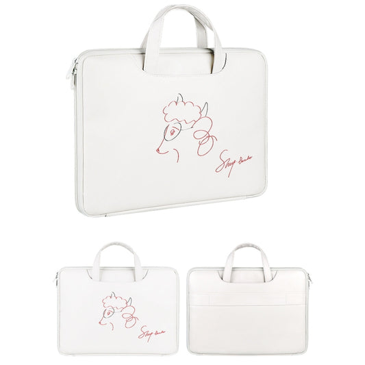 ST01KT Lightweight PU Printed Laptop Bag, Size:13.3 inch(Sheep Head) by buy2fix