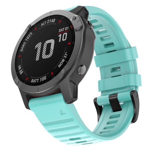 For Garmin Fenix 7X / 6X 26mm Smart Watch Quick Release Silicon Watch Band(Teal) by buy2fix