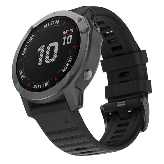 For Garmin Fenix 7X / 6X 26mm Smart Watch Quick Release Silicon Watch Band(Black) by buy2fix