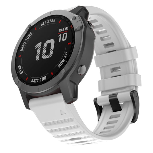For Garmin Fenix 7X / 6X 26mm Smart Watch Quick Release Silicon Watch Band(White) by buy2fix