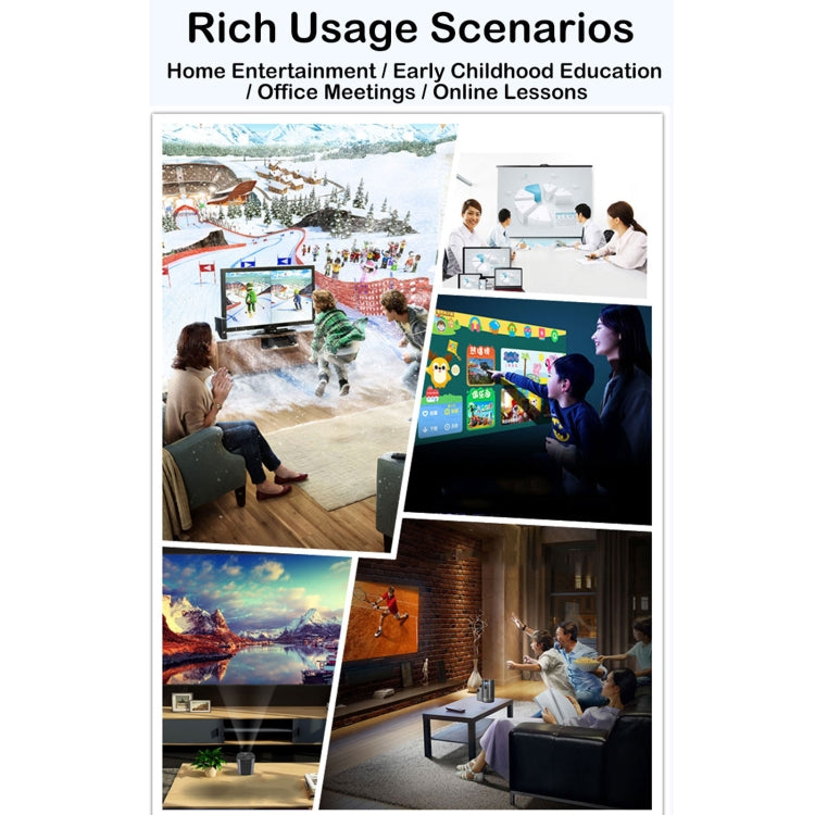 WEJOY A5 1920x1080P 200 Lumens Multi-function Portable Home Theater LED HD Digital Projector with Bluetooth Speaker, Android 7.1, 2G+16GB, US Plug by WEJOY