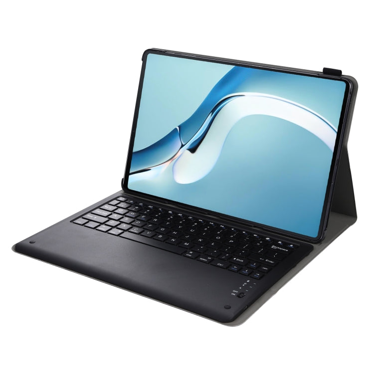 A126 For Huawei MatePad Pro 12.6 2021 Sheep Texture Ultra-thin Bluetooth Keyboard Horizontal Flip Leather Tablet Case with Holder(Black) by buy2fix