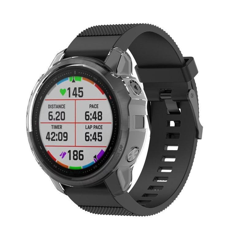 For Garmin Fenix 6S / 6S Pro Smart Watch Half Coverage TPU Protective Case(Transparent) by buy2fix
