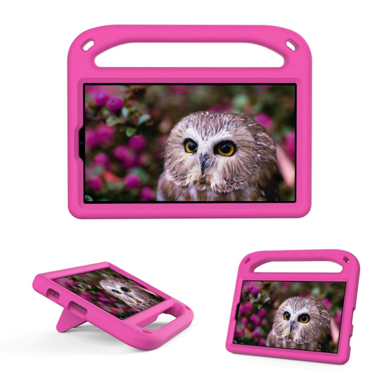 For Samsung Galaxy Tab A7 Lite 8.7 SM-T220 / SM-T225 Handle Portable EVA Shockproof Anti Falling Protective Case with Triangle Holder(Rose Red) by buy2fix