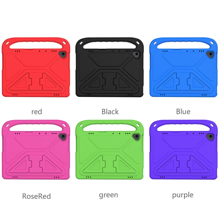 For Lenovo M10 FHD REL TB-X605FC / TB-X605LC Handle Portable EVA Shockproof Anti Falling Protective Case with Triangle Holder(Rose Red) by buy2fix