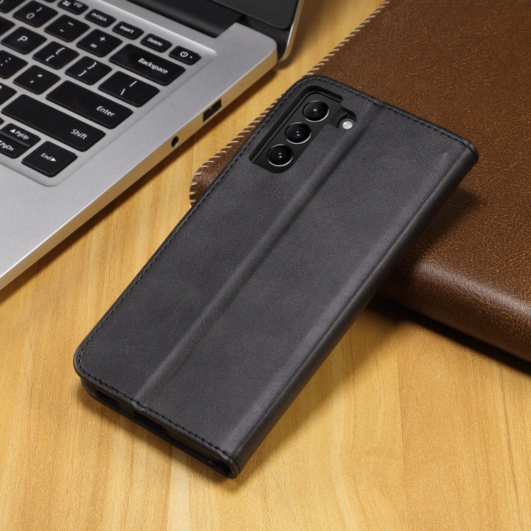 For Samsung Galaxy S21 FE GUSSIM Business Style Horizontal Flip Leather Case with Holder & Card Slots & Wallet(Black) by GUSSIM