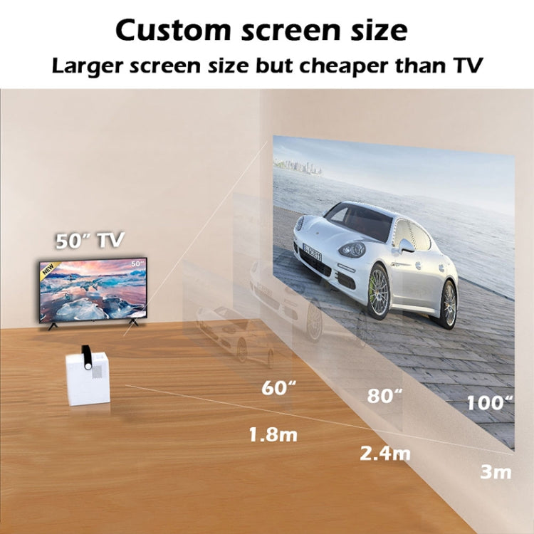 WEJOY Y2 1920x1080P 100 ANSI Lumens Portable Home Theater LED HD Digital Projector, Battery Touch Control Version, Android 9.0, 2G+16G, US Plug by WEJOY