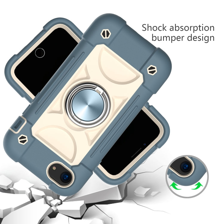 Shockproof Silicone + PC Protective Case with Dual-Ring Holder For iPhone 6/6s/7/8/SE 2022 / SE 2020(Daisy Blue) by buy2fix