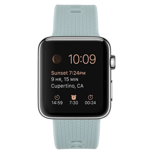 Silicone Watch Band For Apple Watch Series 9&8&7 41mm / SE 3&SE 2&6&SE&5&4 40mm / 3&2&1 38mm(Emerald Green) by buy2fix