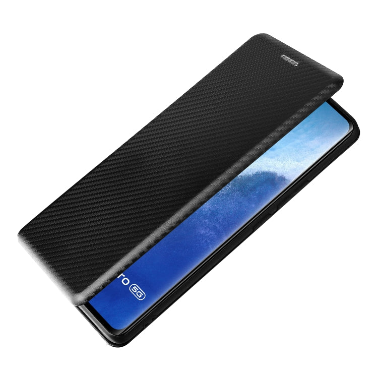For vivo X60 Pro / X60 5G Carbon Fiber Texture Horizontal Flip TPU + PC + PU Leather Case with Card Slot(Black) by buy2fix