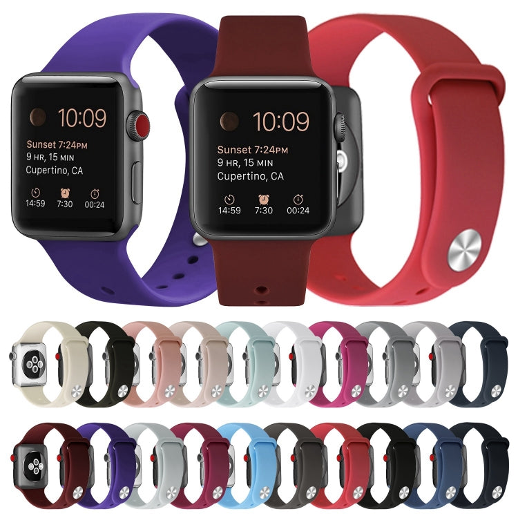Silicone Watch Band For Apple Watch Ultra 49mm&Watch Ultra 2 49mm / Series 9&8&7 45mm / SE 3&SE 2&6&SE&5&4 44mm / 3&2&1 42mm(Black) by buy2fix