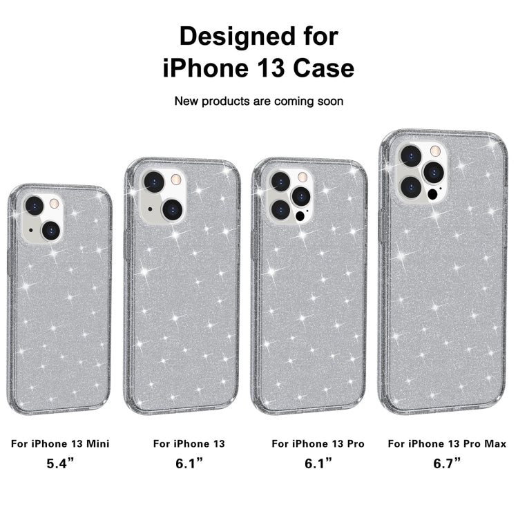 For iPhone 13 Pro Shockproof Terminator Style Glitter Powder Protective Case (Grey) by buy2fix