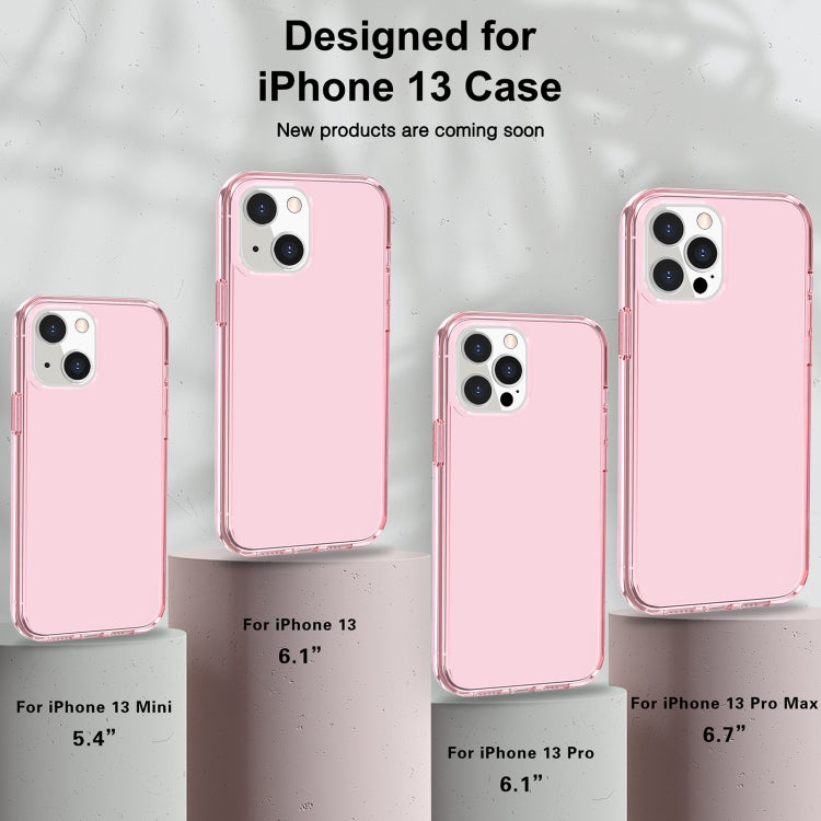 For iPhone 13 Shockproof Terminator Style Transparent Protective Case(Pink) by buy2fix