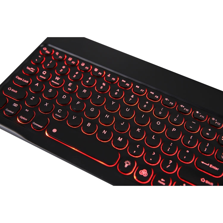 For Lenovo Pad Pro 11.5 inch 2021 TB-J716F / Tab P11 Pro 11.5 inch TB-J706F YAM13 Backlight Style Lambskin Texture Detachable Round Keycap Bluetooth Keyboard Leather Tablet Case with Holder(Light Green) by buy2fix