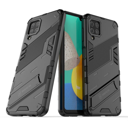 For Samsung Galaxy M32 Punk Armor 2 in 1 PC + TPU Shockproof Case with Invisible Holder(Black) by buy2fix