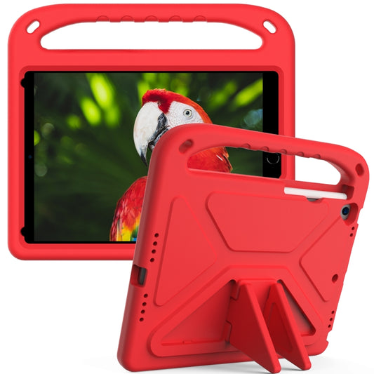 For iPad 10.2 2021 / 2020 / 2019 Handle Portable EVA Shockproof Protective Case with Triangle Holder(Red) by buy2fix