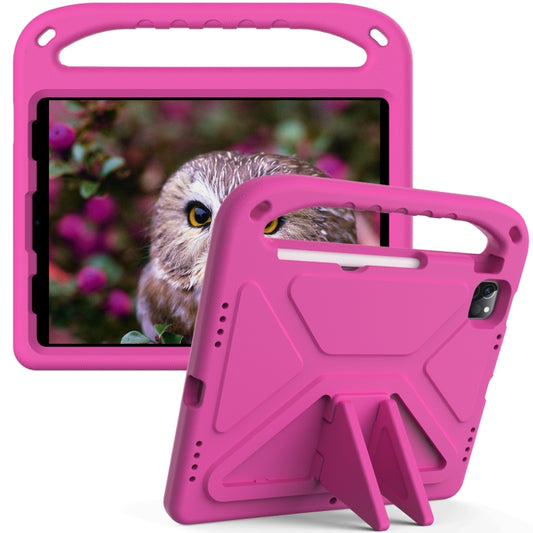 Handle Portable EVA Shockproof Protective Tablet Case with Triangle Holder For iPad Pro 11 2022 / 2021/2020/2018 / iPad Air 2020 / Air 2022 10.9(Rose Red) by buy2fix