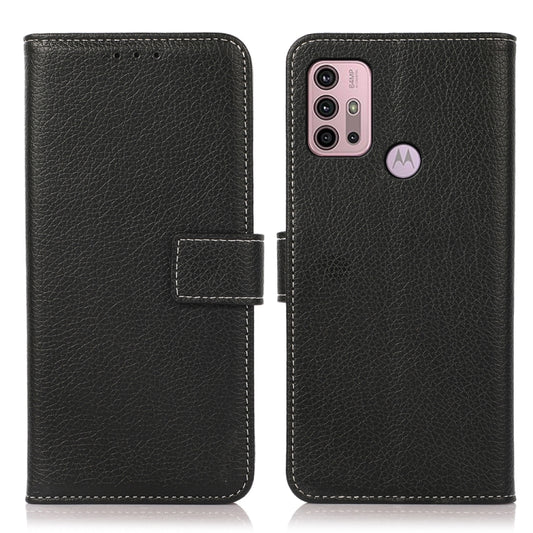 For Motorola Moto G20 Litchi Texture PU + TPU Horizontal Flip Leather Case with Holder & Card Slots & Wallet(Black) by buy2fix