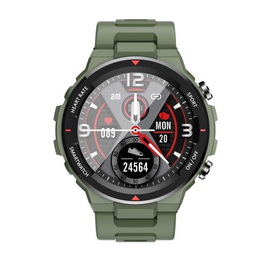 Q70C 1.28 inch TFT Touch Screen Bluetooth 5.0 IP67 Waterproof Smart Watch, Support Sleep Monitoring/Heart Rate Monitoring/Call Reminder/Multi-sports Mode(Army Green) by buy2fix