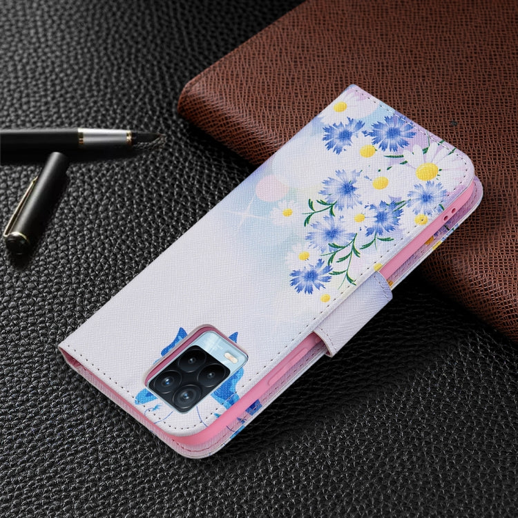 For OPPO Realme 8 / Realme 8 Pro Colored Drawing Pattern Horizontal Flip Leather Case with Holder & Card Slots & Wallet(Butterfly Love) by buy2fix