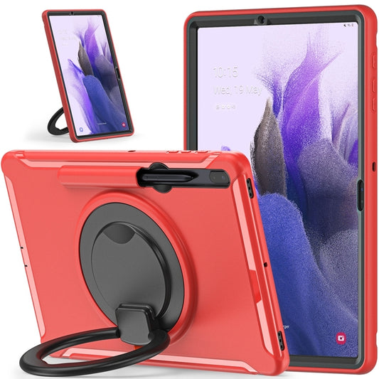 For Samsung Galaxy Tab S8+ / Tab S8 Plus / Tab S7 FE / Tab S7+/S7 FE 12.4 inch T970 Shockproof TPU + PC Protective Case with 360 Degree Rotation Foldable Handle Grip Holder & Pen Slot(Red) by buy2fix