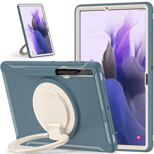 For Samsung Galaxy Tab S8+ / Tab S8 Plus / Tab S7 FE / Tab S7+/S7 FE 12.4 inch T970 Shockproof TPU + PC Protective Case with 360 Degree Rotation Foldable Handle Grip Holder & Pen Slot(Cornflower Blue) by buy2fix