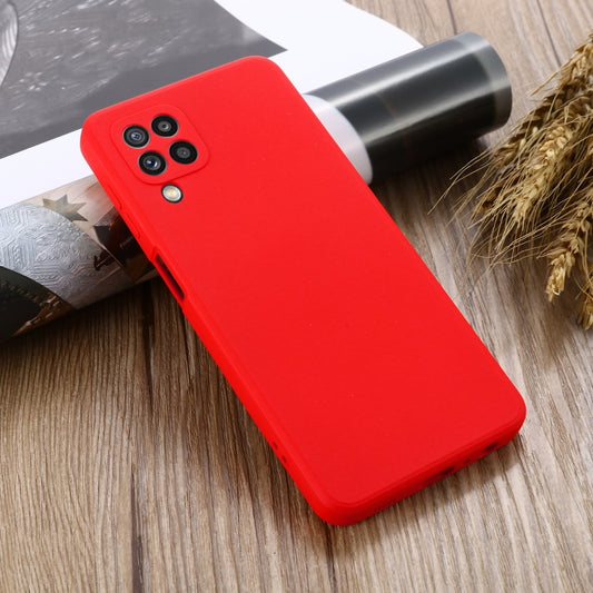 For Samsung Galaxy M32 4G Indian Version Solid Color Liquid Silicone Dropproof Full Coverage Protective Case(Red) by buy2fix