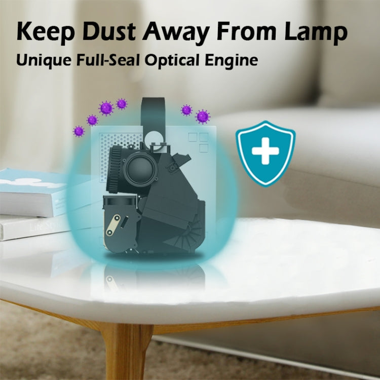 WEJOY Y2 1920x1080P 100 ANSI Lumens Portable Home Theater LED HD Digital Projector, Touch Control Version, Android 9.0, 2G+16G, EU Plug by WEJOY