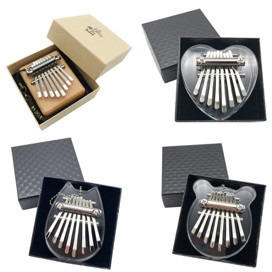 Mini 8 Tone Thumb Piano Kalimba Musical Instruments, Random Packaging(Acrylic Heart) by buy2fix