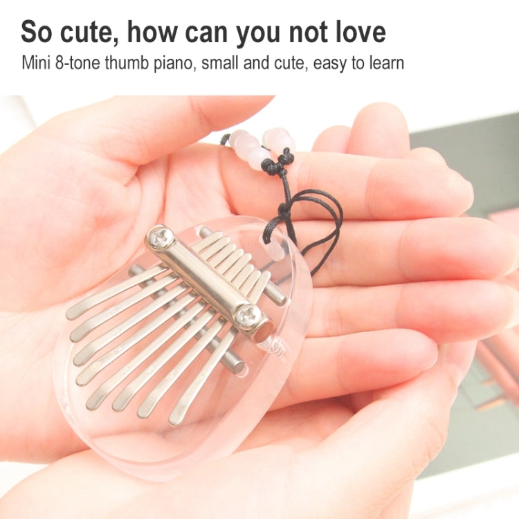 Mini 8 Tone Thumb Piano Kalimba Musical Instruments, Random Packaging(Acrylic Heart) by buy2fix