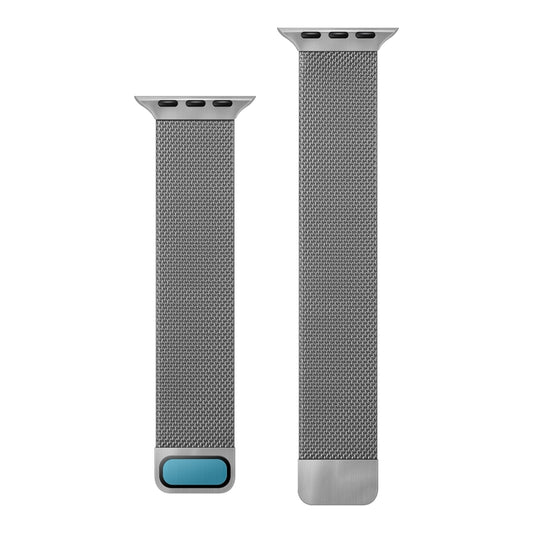 Double Section Milanese Magnetic Elasticity Strap Watch Band For Apple Watch Ultra 49mm&Watch Ultra 2 49mm / Series 9&8&7 45mm / SE 3&SE 2&6&SE&5&4 44mm / 3&2&1 42mm(Silver) by buy2fix
